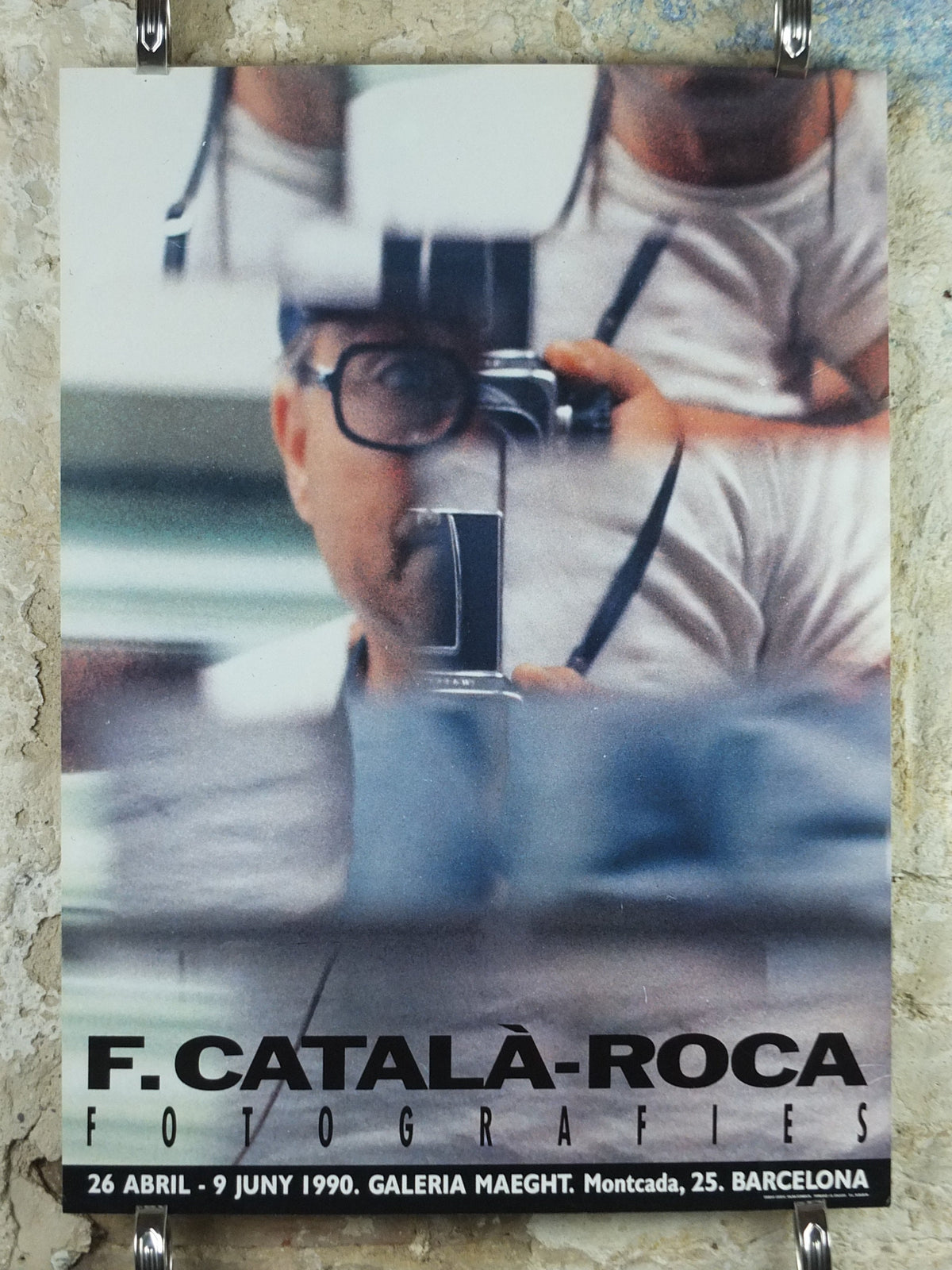 1990 Francesc Catalá-Roca Poster, Galeria Maeght Barcelona, Photographer, gallery exhibition wall art decor