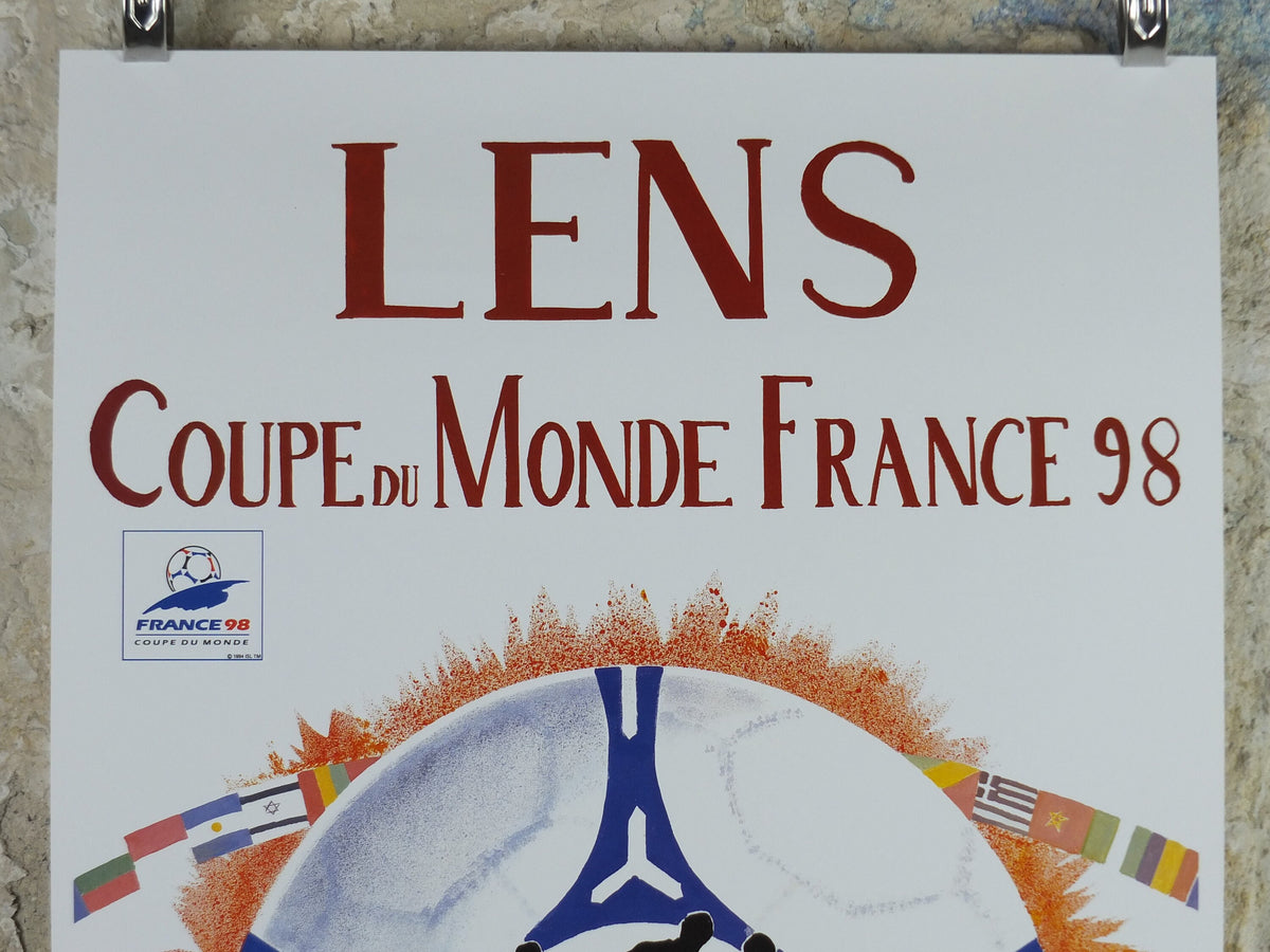 1998 World Cup Poster, Lens France 98, Coupe du Monde, by G Pekkler, football, soccer, 70cm x 50cm, original sport wall art decor
