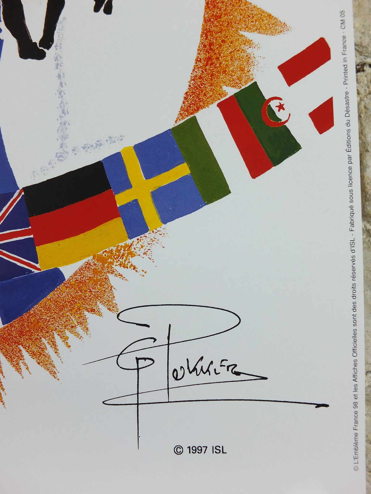 1998 World Cup Poster, Lens France 98, Coupe du Monde, by G Pekkler, football, soccer, 70cm x 50cm, original sport wall art decor