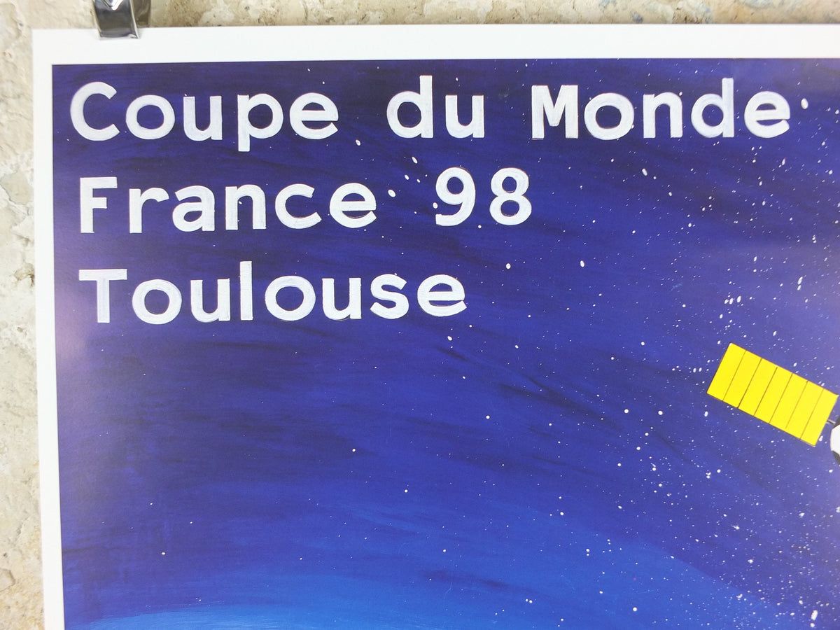 1998 World Cup Poster, Toulouse France 98, Coupe du Monde, by B Devos, football, soccer, 70cm x 50cm, original sport wall art decor