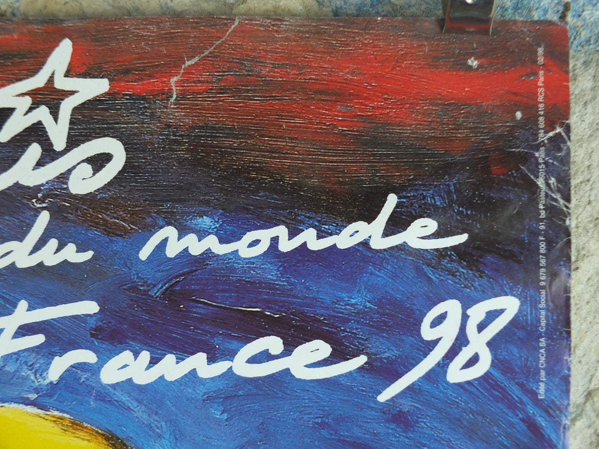 1998 World Cup Poster, Saint Denis France 98, Coupe du Monde, by S Decugis, football, soccer, 80cm x 60cm, original sport wall art decor