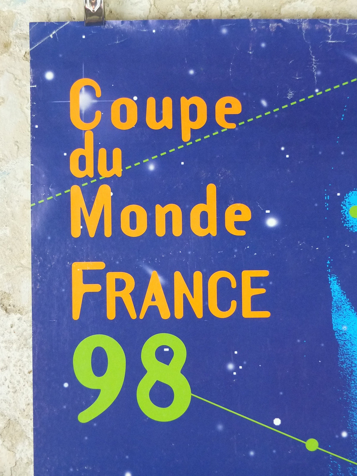 1998 World Cup Poster, Nantes France 98, Coupe du Monde, by Sandra Nikolic, football, soccer, 80cm x 60cm, original sport wall art decor
