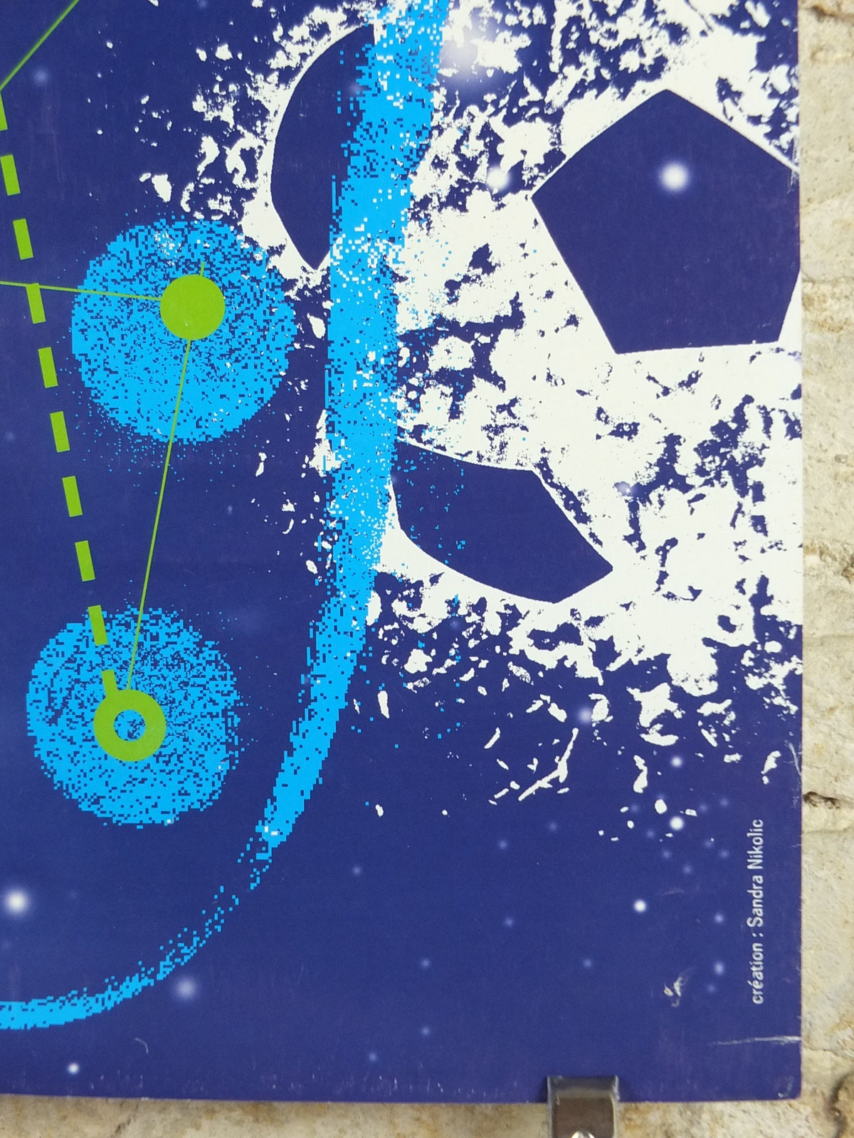 1998 World Cup Poster, Nantes France 98, Coupe du Monde, by Sandra Nikolic, football, soccer, 80cm x 60cm, original sport wall art decor