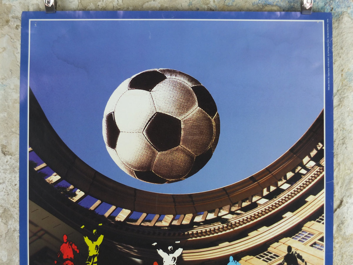 1998 World Cup Poster, Montpellier France 98, Coupe du Monde, by V Solsona, football, soccer, 80cm x 60cm, original sport wall art decor