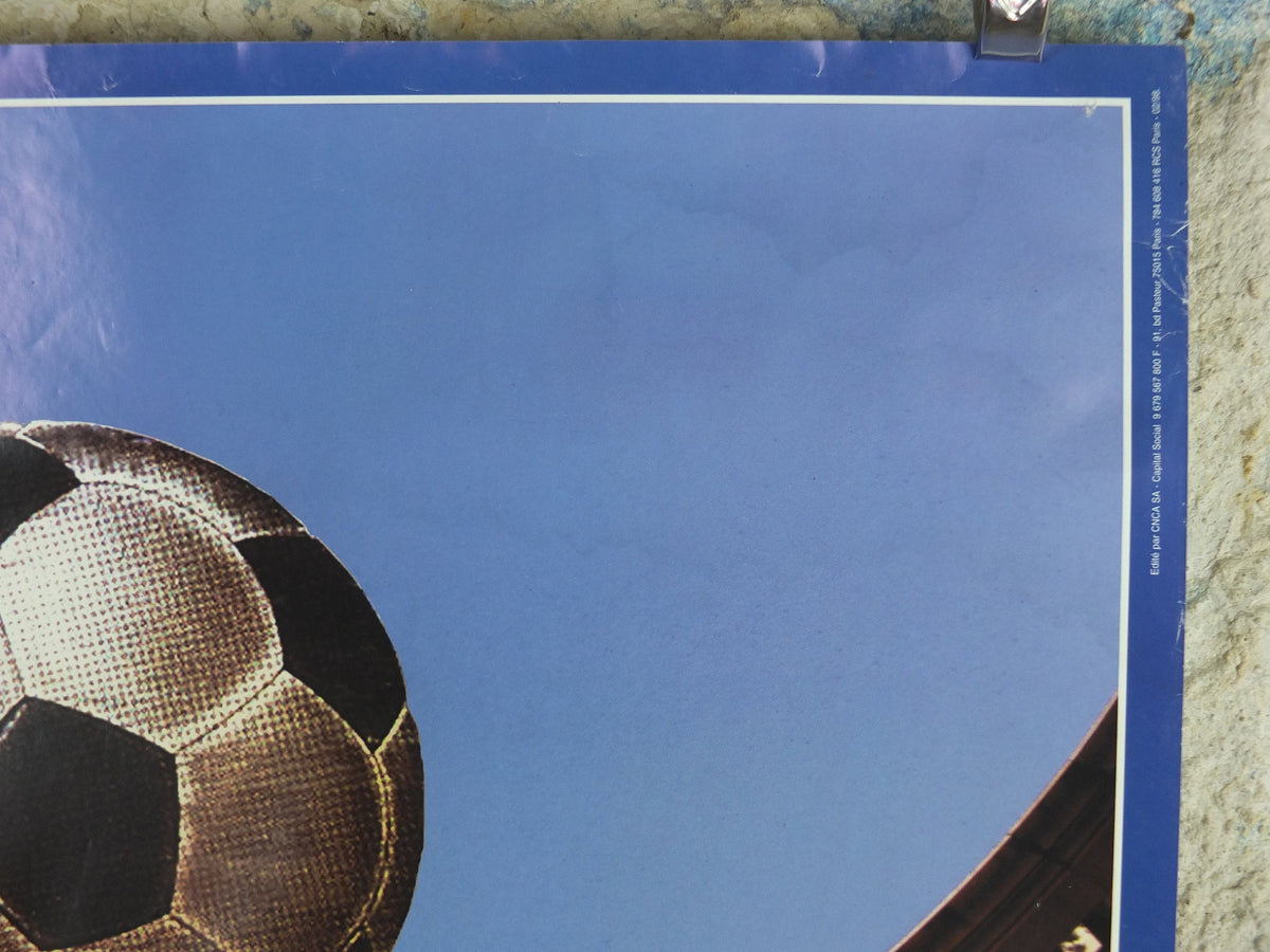1998 World Cup Poster, Montpellier France 98, Coupe du Monde, by V Solsona, football, soccer, 80cm x 60cm, original sport wall art decor