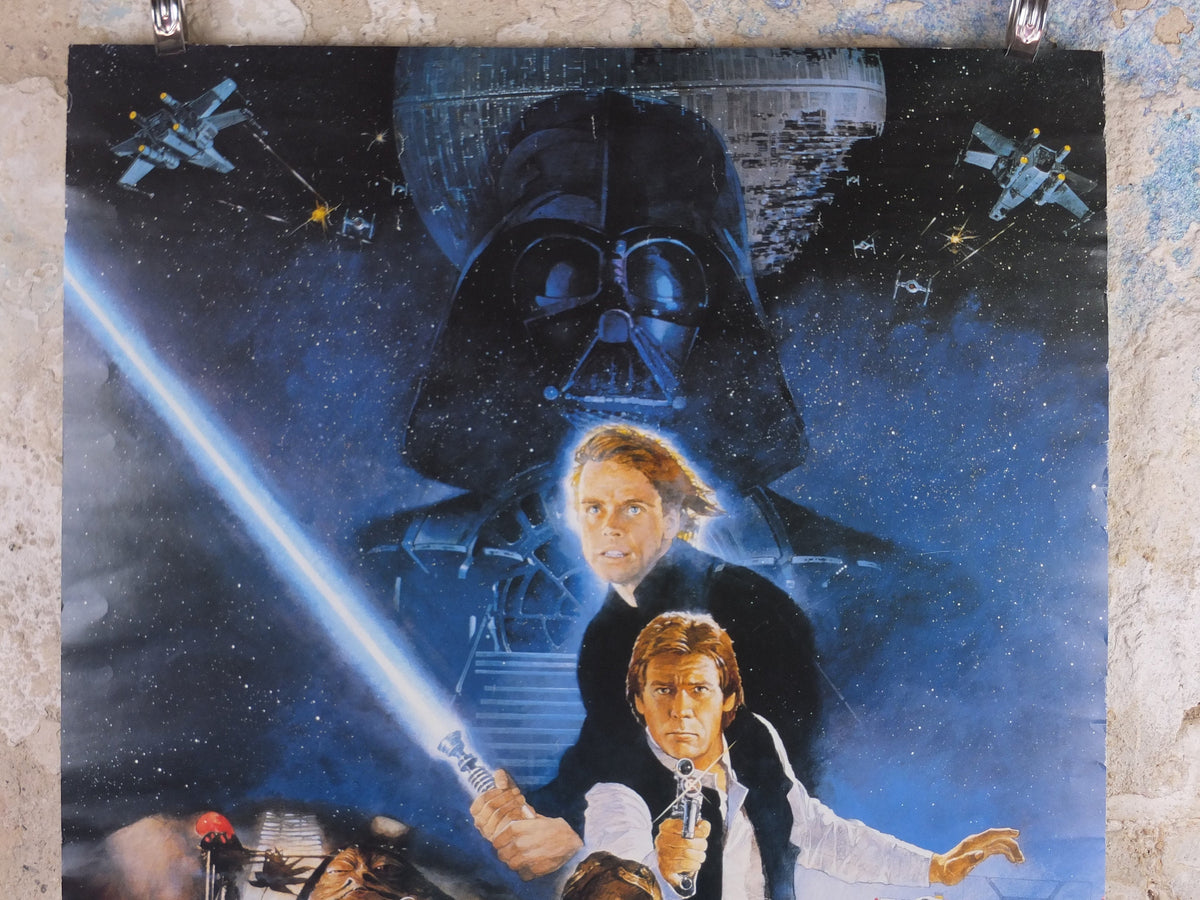 1995 Return of the Jedi Poster, International Star Wars Style B, by Kazuhiko Sano, Zigzag Germany variation, film wall art decor