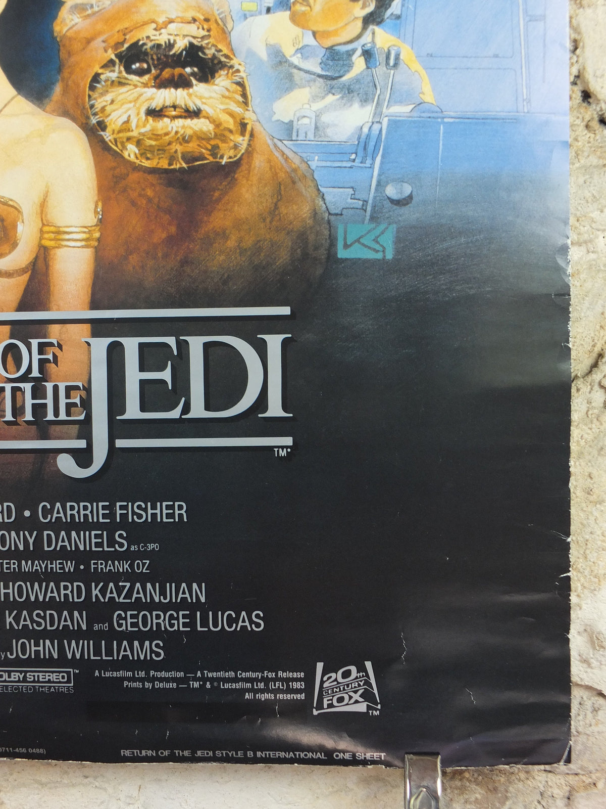 1995 Return of the Jedi Poster, International Star Wars Style B, by Kazuhiko Sano, Zigzag Germany variation, film wall art decor