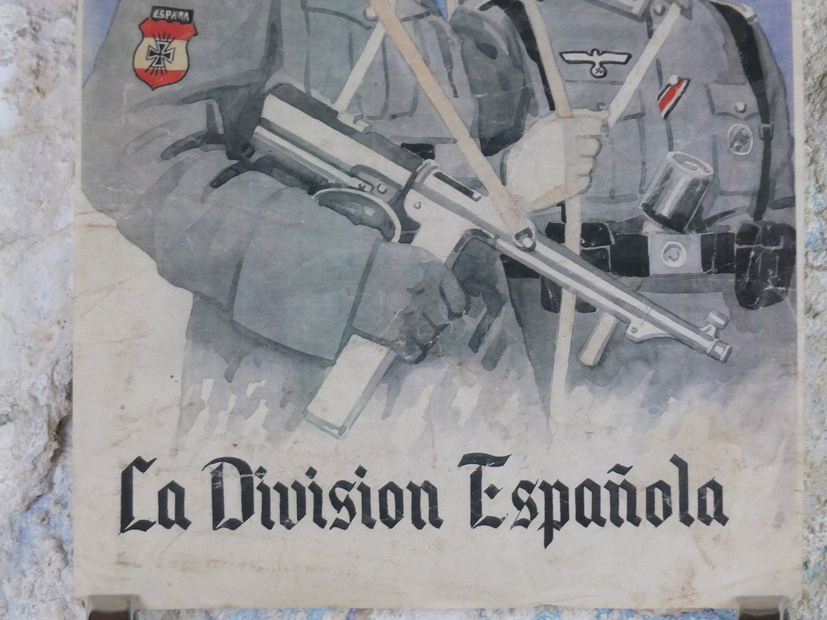 1942 Spanish WW2 Propoganda Poster, La Division Espanola, Operation Barbarossa, World War II wall art decor 1940s
