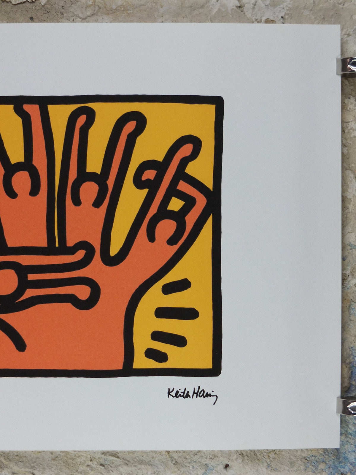 1990 Keith Haring Poster, Pop Shop VI Plate 3 1989, Limited Edition of 150, Keith Haring Foundation Prints, Pop Art, Street, wall art decor