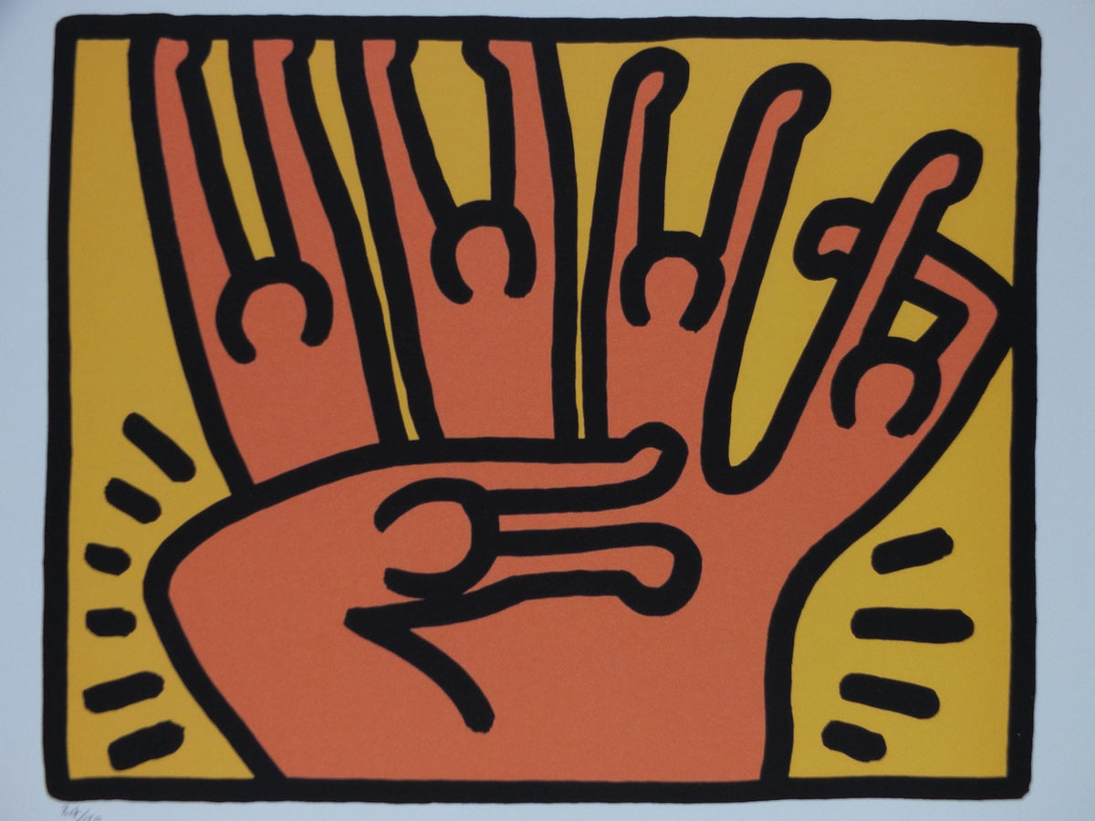 1990 Keith Haring Poster, Pop Shop VI Plate 3 1989, Limited Edition of 150, Keith Haring Foundation Prints, Pop Art, Street, wall art decor