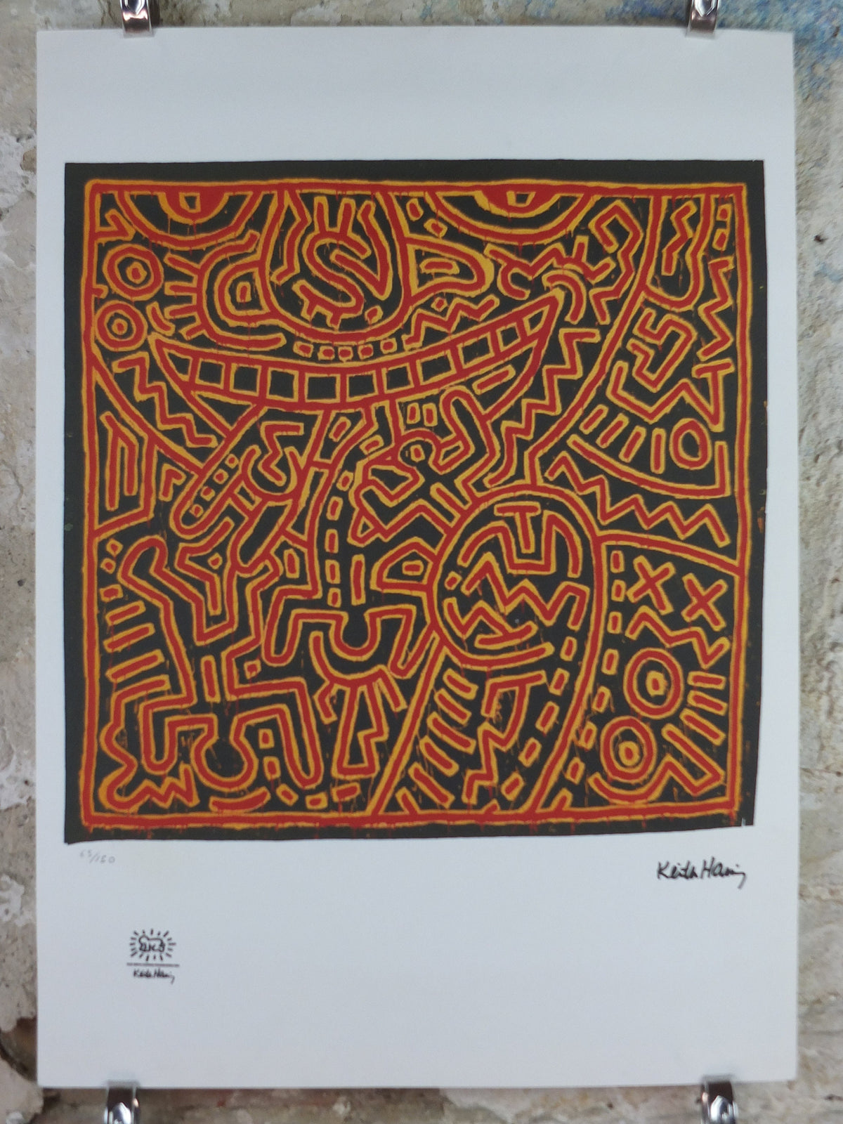 1990 Keith Haring Poster, Untitled, Cannibal, Limited Edition of 150, Keith Haring Foundation Prints, Pop Art, Street, wall decor