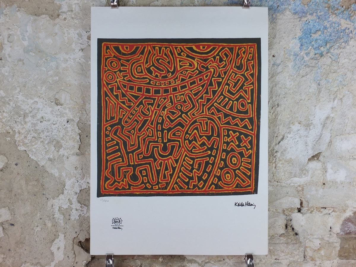 1990 Keith Haring Poster, Untitled, Cannibal, Limited Edition of 150, Keith Haring Foundation Prints, Pop Art, Street, wall decor