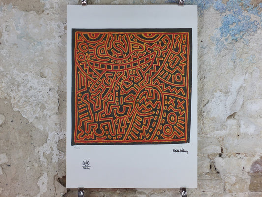 1990 Keith Haring Poster, Untitled, Cannibal, Limited Edition of 150, Keith Haring Foundation Prints, Pop Art, Street, wall decor