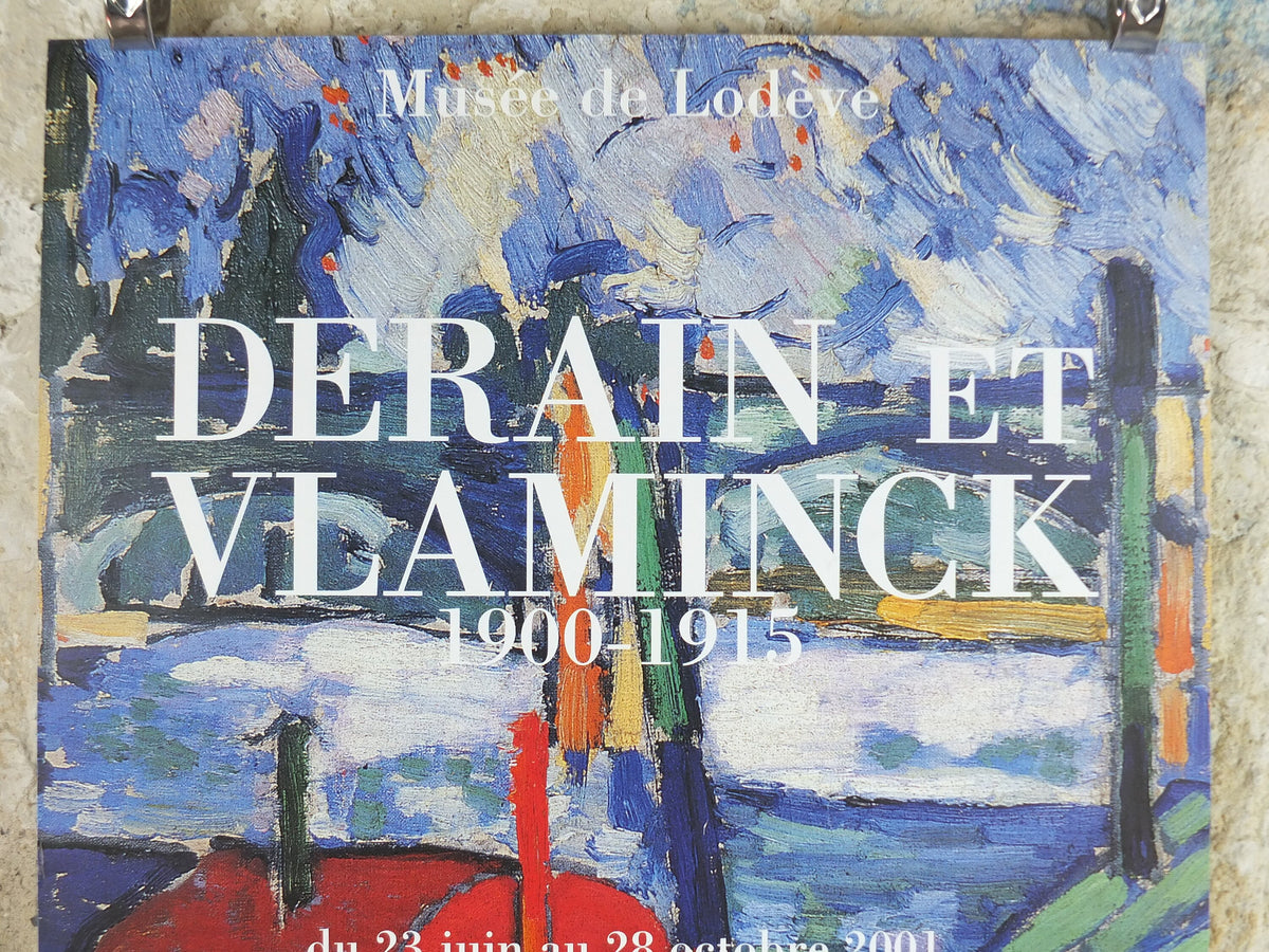 2001 Maurice de Vlaminck Poster, Derain & Vlaminck, "Les Bateaux Lavoirs" 1906 Fauvism artist gallery exhibition, wall art decor