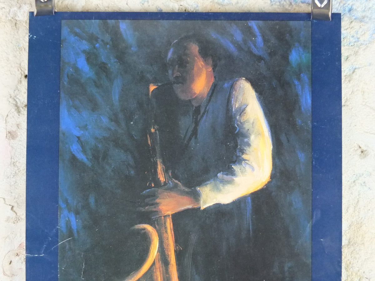 1992 Brecon Jazz 92 Poster, jazz music, Brecon Beacons, Wales, European Arts Festival, by Valerie Ganz, wall art decor