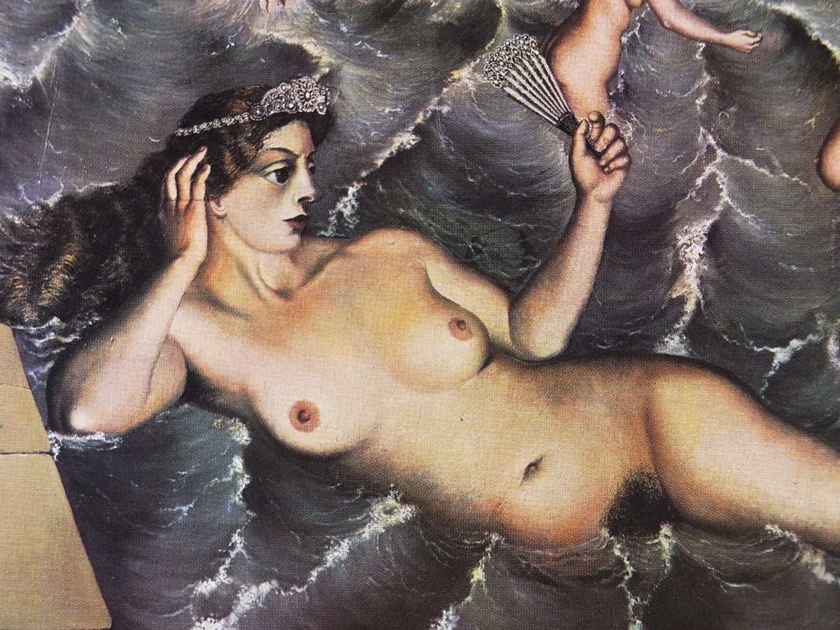 1973 Paul Delvaux Poster, Nudes in the Water, Casino Heist Knokke, surrealism, artist gallery exhibition, wall art decor
