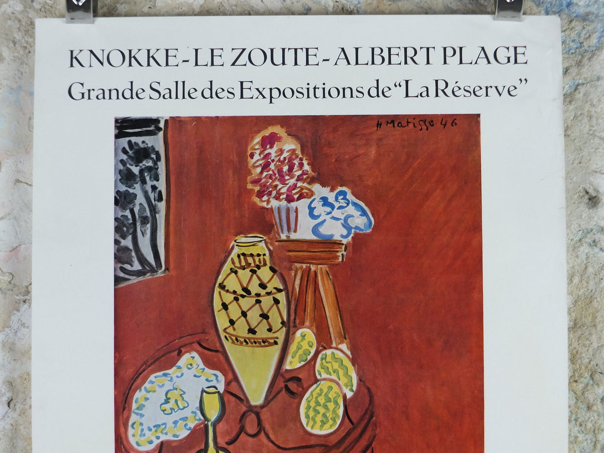 1952 Henri Matisse Poster, Interior in Venetian Red, Fauvism, Modernism, Post-Impressionism expressionism, gallery exhibition wall art decor