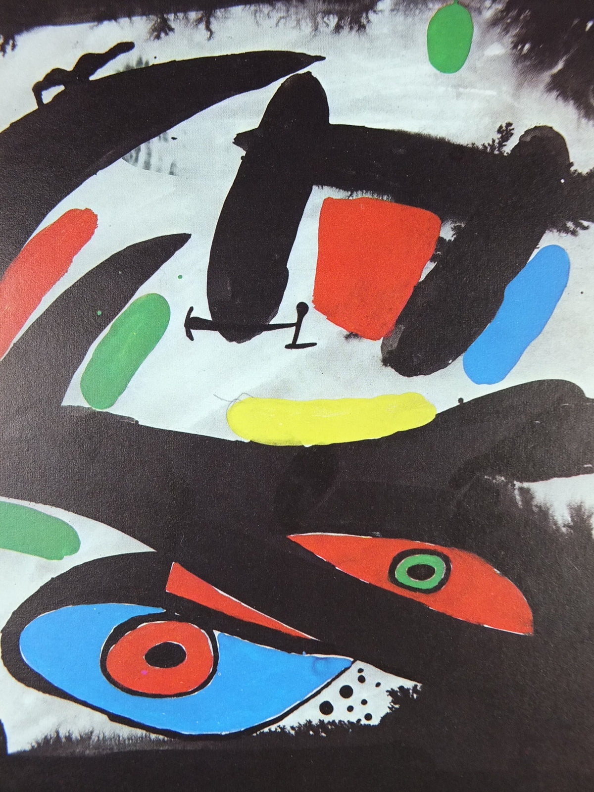 1971 Joan Miro Poster, Red and Black Eyes, Knokke Casino, Dada Surrealism, modern art, gallery exhibition, wall art decor