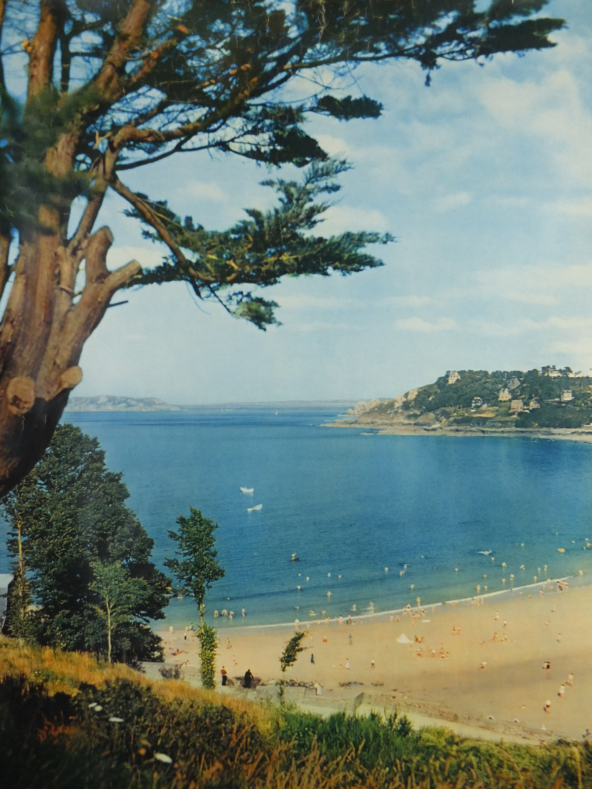 1955 France Travel Poster, The Beaches of Brittany, Les Plages de Bretagne, Perros-Guirec, by Machatchek, travel tourism, wall art decor