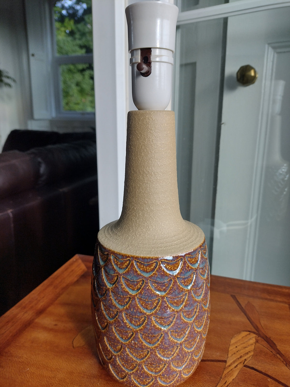 1970s Søholm Einar Johansen Danish Pinapple Lamp, Stentoj Bornholm, 3001, Scandinavian Design, lighting, pottery ceramic, table or desk lamp