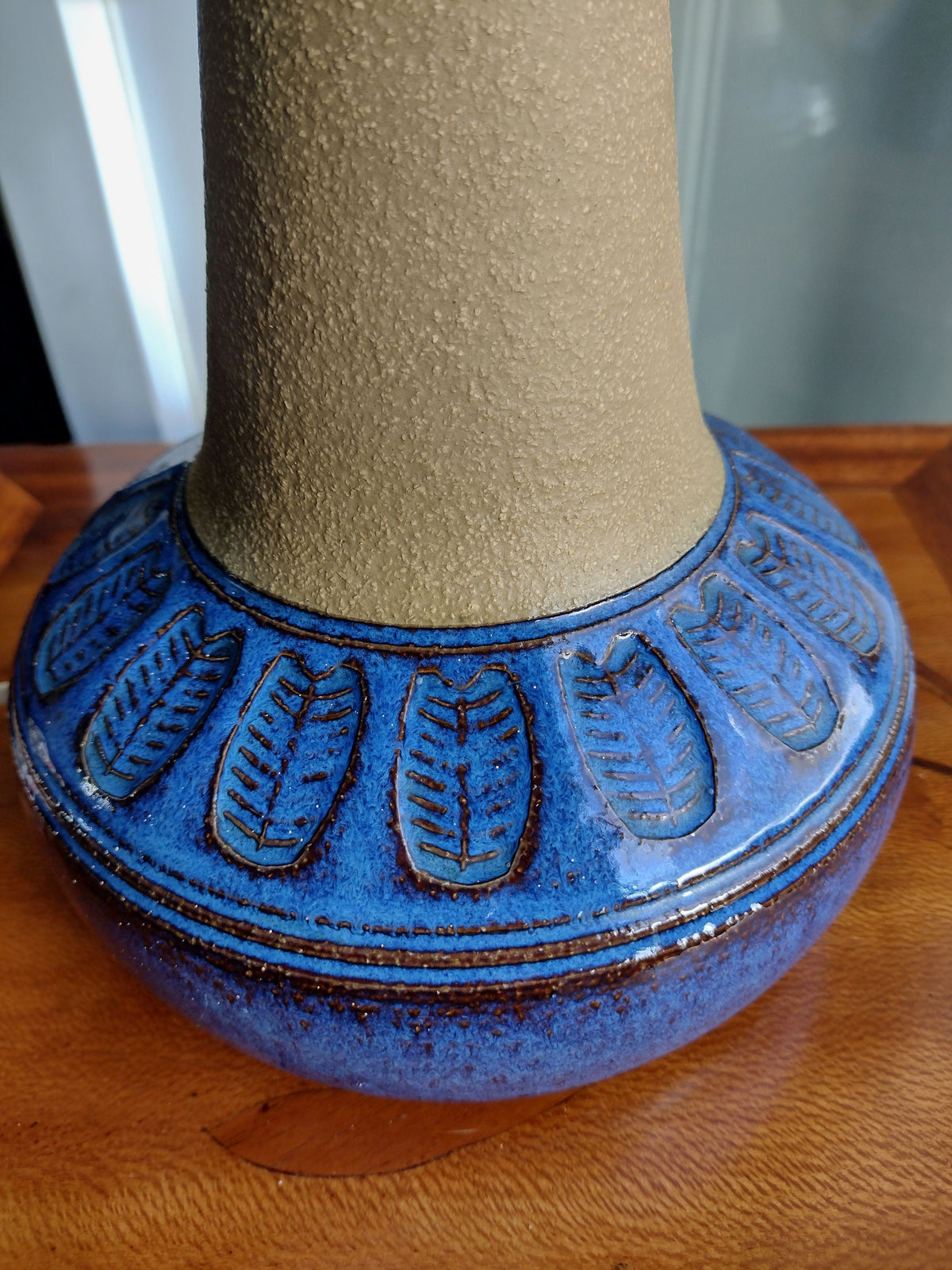 1960s Søholm Einar Johansen Danish Lamp, Stentoj Bornholm, 3041, Scandinavian Design, lighting, earthy pottery ceramic, table or desk lamp