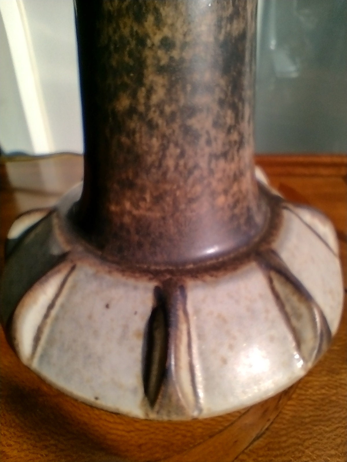 1960s Michael Andersen & Sons Danish Lamp, 6450, Scandinavian Design, lighting, earthy pottery ceramic, table or desk lamp