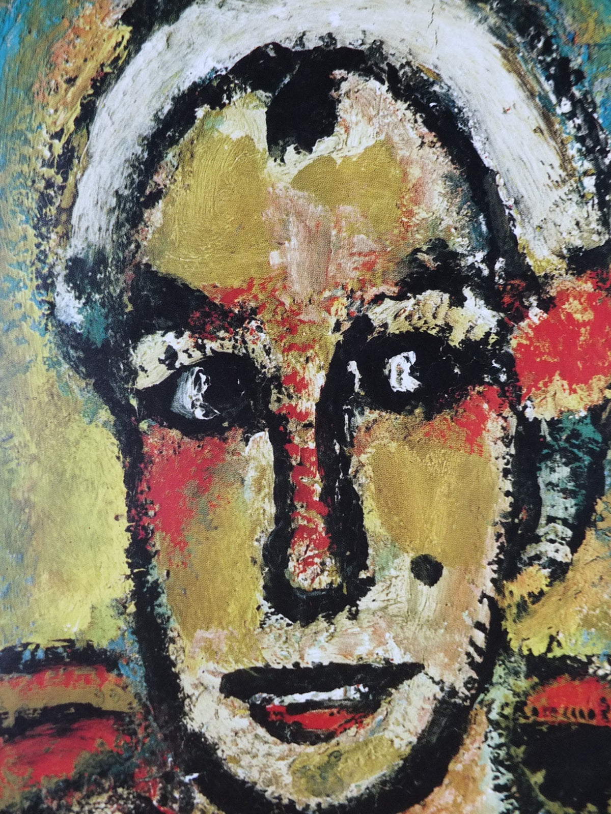 1980 Georges Rouault Poster, "Self portrait as a Clown" 1911 Expressionism Fauvism gallery exhibition, wall art decor