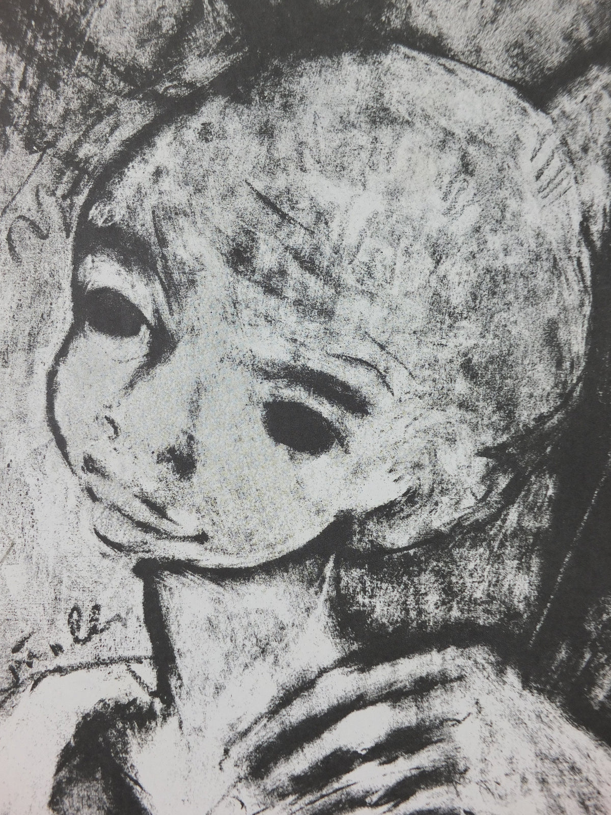 1968 Otto Mueller Poster, Gypsy Madonna and child, Zigeuner-Madonna, Die Brücke expressionist, artist gallery exhibition, wall art decor