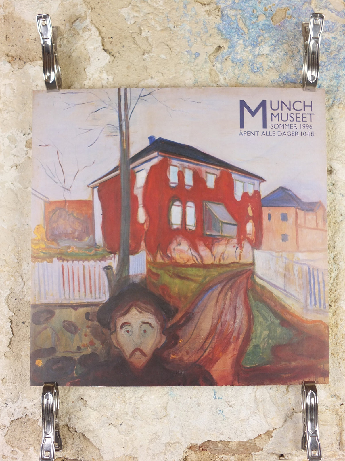 1996 Edvard Munch Poster, Red Virginia Creeper 1899, Munch Museet, Norway, Expressionism, Symbolism, gallery exhibition, wall art decor