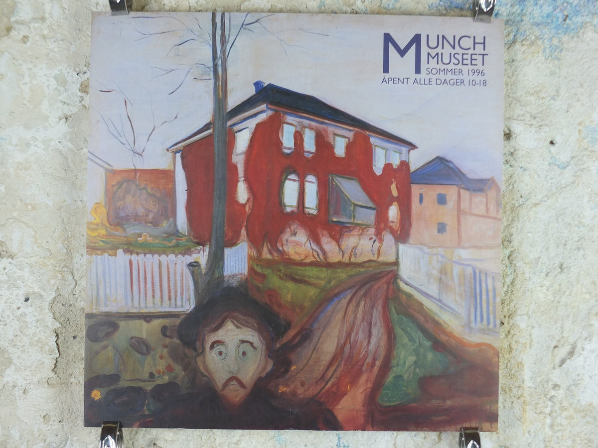 1996 Edvard Munch Poster, Red Virginia Creeper 1899, Munch Museet, Norway, Expressionism, Symbolism, gallery exhibition, wall art decor
