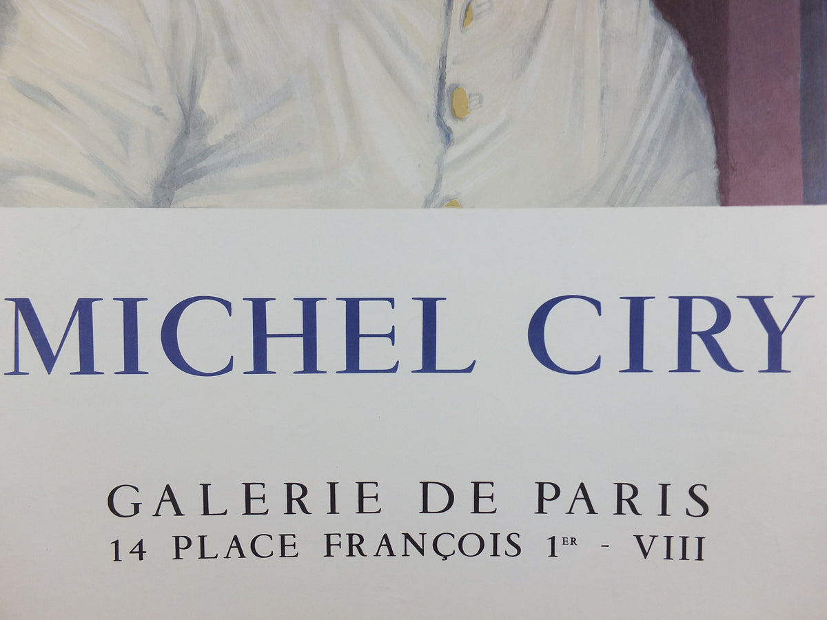 1966 Michel Ciry Poster, Galerie de Paris, rustic artist, engravings and artist gallery exhibition, wall art decor