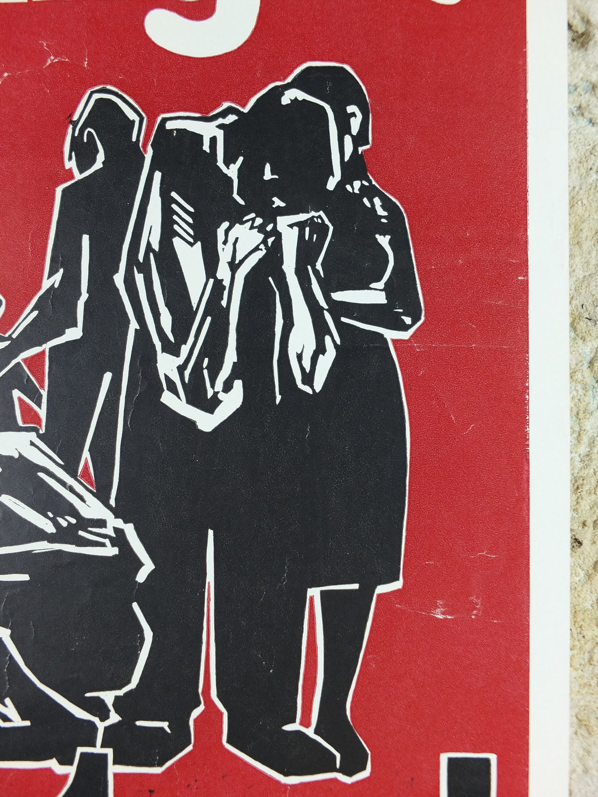 1960 Campaign Against Nuclear Weapons Poster, Danish design Peace activism, Kampagnen mod Atomvåben, ikke angst men modstand, wall art decor