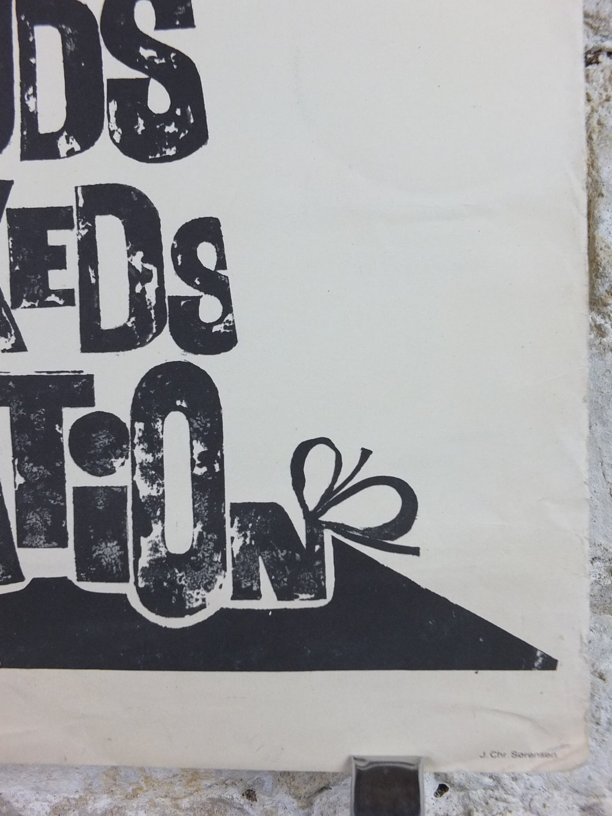 1964 Anti Nuclear Weapons Poster, Danish design Peace activism, "It rises and falls with foriegn policy" by Dan Arnold , wall art decor