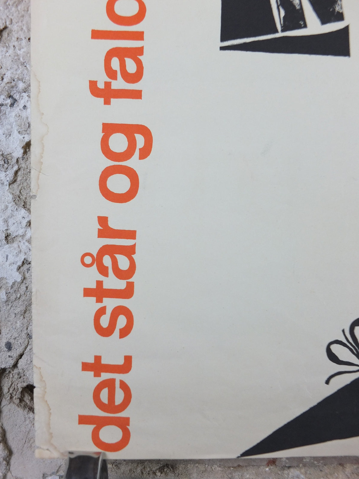 1964 Anti Nuclear Weapons Poster, Danish design Peace activism, "It rises and falls with foriegn policy" by Dan Arnold , wall art decor