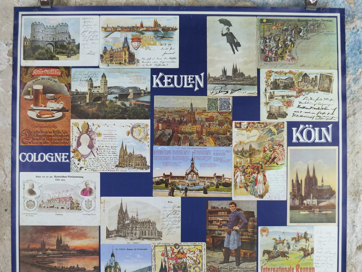 1976 Koln Travel Poster, Keulen, Cologne, Germany, montage, Deutschland plakat, travel tourism holiday vacation wall art decor