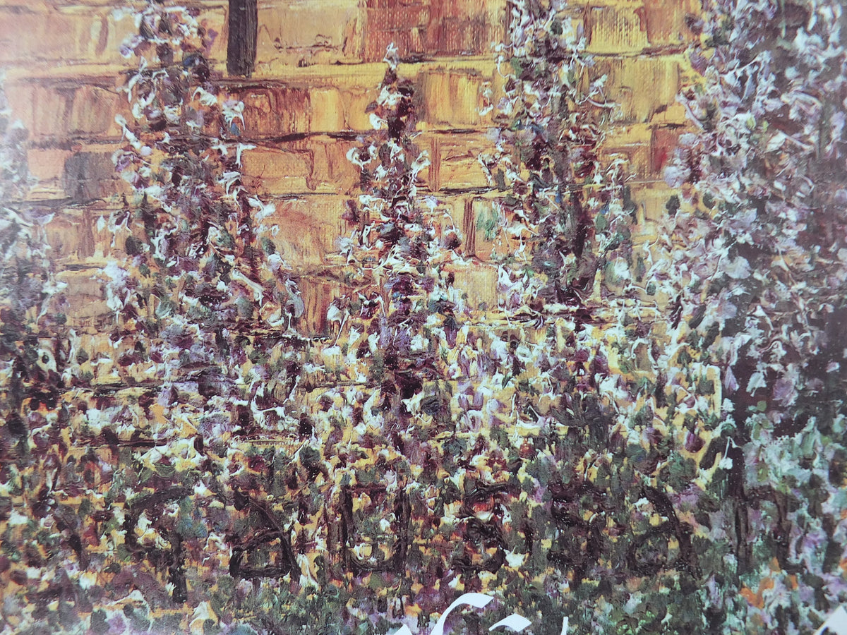 1980 Château de Gaussan Travel Poster, by Michel Saugen?, 14th century castle near Narbonne, travel tourism, wall art decor