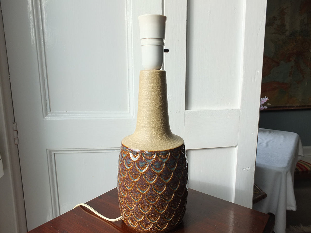 1970s Søholm Einar Johansen Danish Pinapple Lamp, Stentoj Bornholm, 3001, Scandinavian Design, lighting, pottery ceramic, table or desk lamp