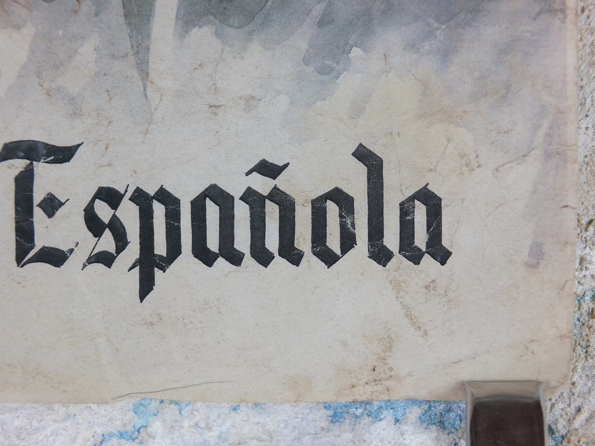 1942 Spanish WW2 Propoganda Poster, La Division Espanola, Operation Barbarossa, World War II wall art decor 1940s