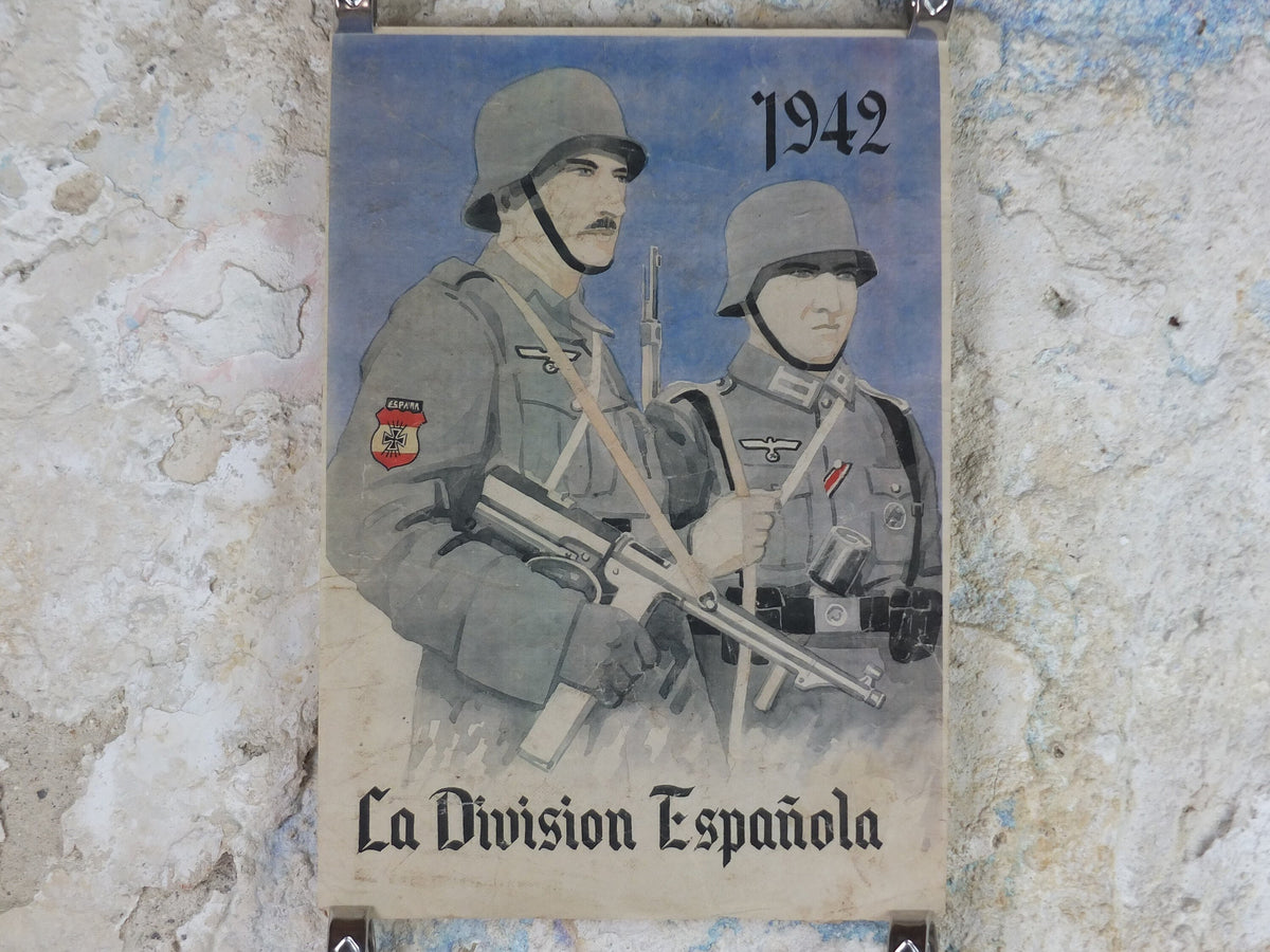 1942 Spanish WW2 Propoganda Poster, La Division Espanola, Operation Barbarossa, World War II wall art decor 1940s
