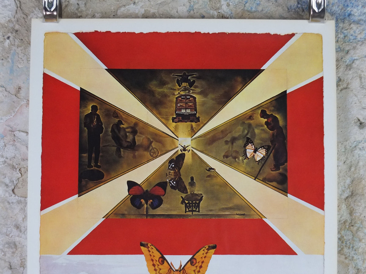 Vintage Dali Roussillon Poster, Salvador Dali, Butterflies, SNCF, travel tourism, 60cmx37cm, Chemins de fer Francais, wall art 1970s