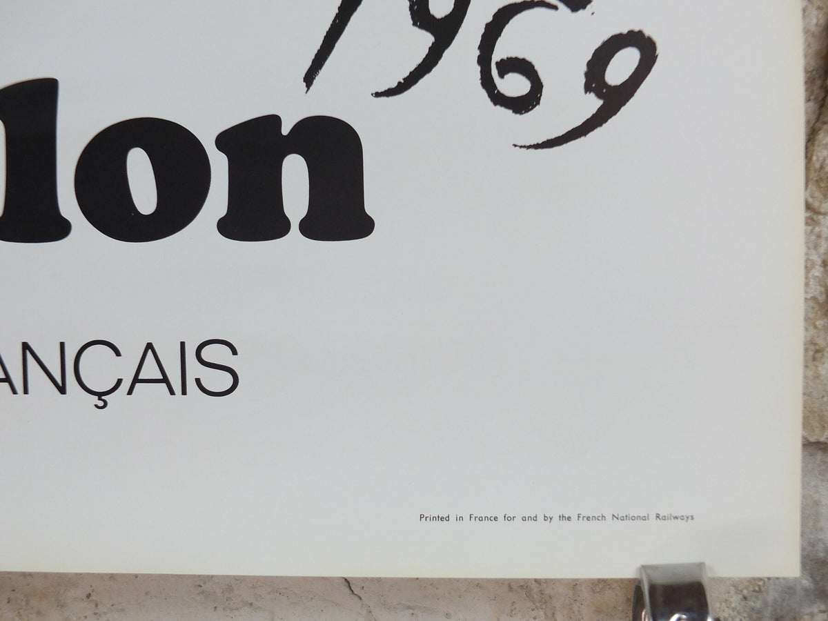 Vintage Dali Roussillon Poster, Salvador Dali, Butterflies, SNCF, travel tourism, 100cmx62cm, Chemins de fer Francais, wall art 1970s