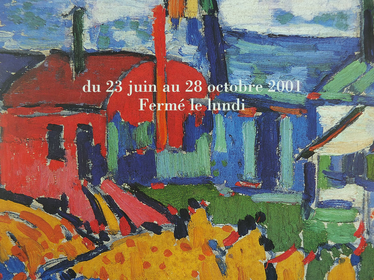 2001 Maurice de Vlaminck Poster, Derain & Vlaminck, "Les Bateaux Lavoirs" 1906 Fauvism artist gallery exhibition, wall art decor