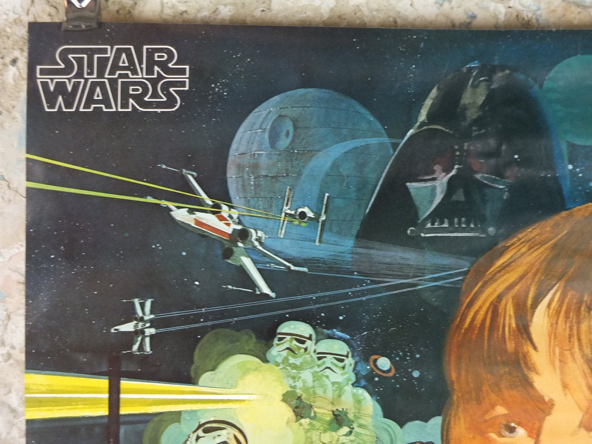 1977 Star Wars Luke Skywalker Poster, by Del Nichols, Coca Cola, Burger Chef, Princess Leia Darth Vader wall art