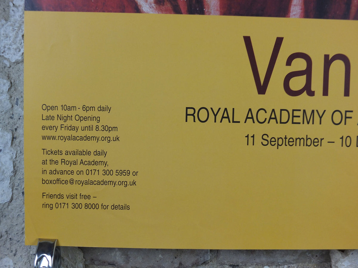 1999 Van Dyck Poster, Self Portrait with Sunflower 1635, Royal Academy of Arts, artist gallery exhibition, wall art decor