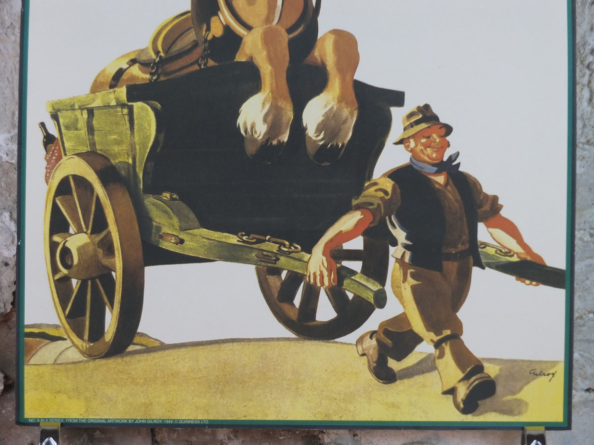 Vintage Guinness Poster, Guinness for Strength, from Guinness Museum, 1949 Advertising campaign Wall art by Gilroy retro 1990s