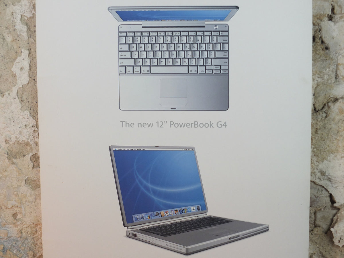 2003 Apple The Year of the Notebook Poster, Think Different, Original from dealership, Powerbook G4 computer technology retro wall art decor