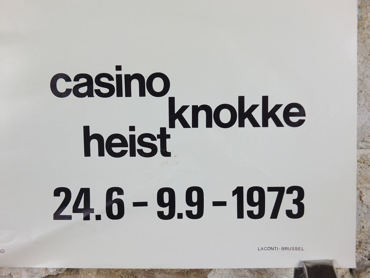 1973 Paul Delvaux Poster, Nudes in the Water, Casino Heist Knokke, surrealism, artist gallery exhibition, wall art decor