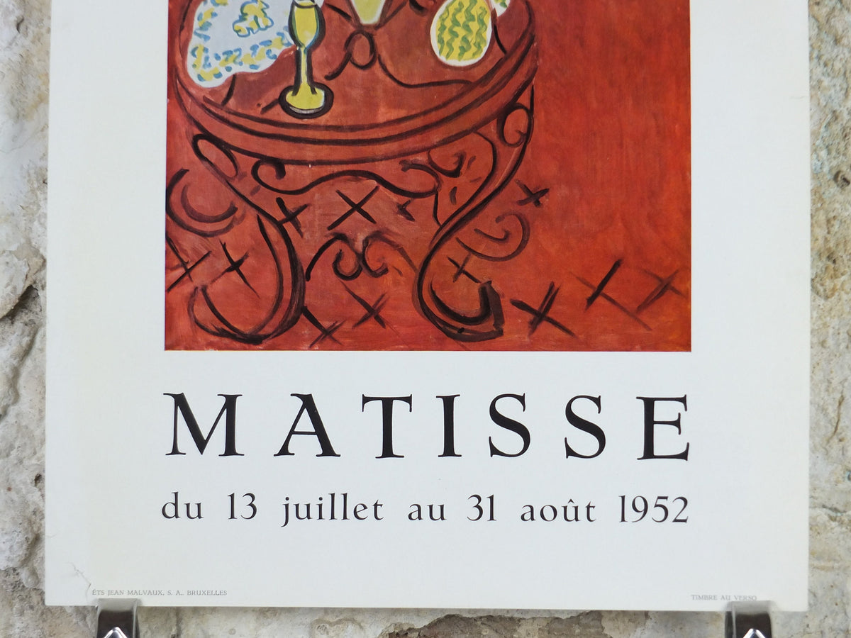 1952 Henri Matisse Poster, Interior in Venetian Red, Fauvism, Modernism, Post-Impressionism expressionism, gallery exhibition wall art decor