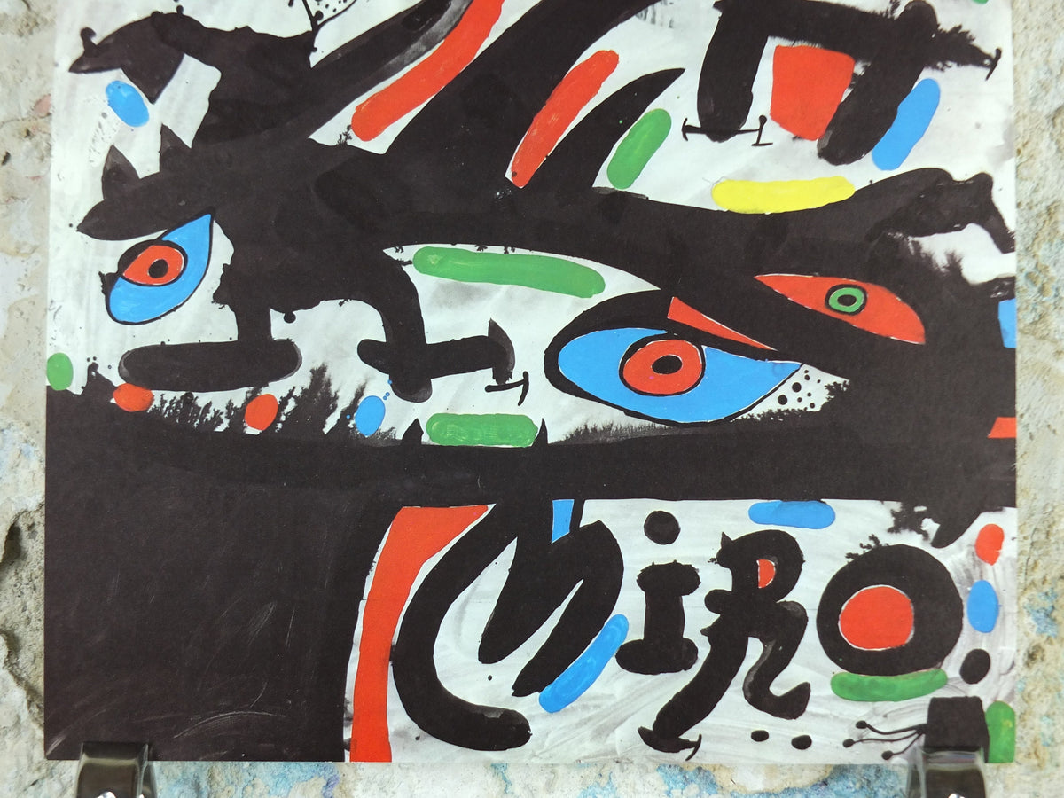 1971 Joan Miro Poster, Red and Black Eyes, Knokke Casino, Dada Surrealism, modern art, gallery exhibition, wall art decor