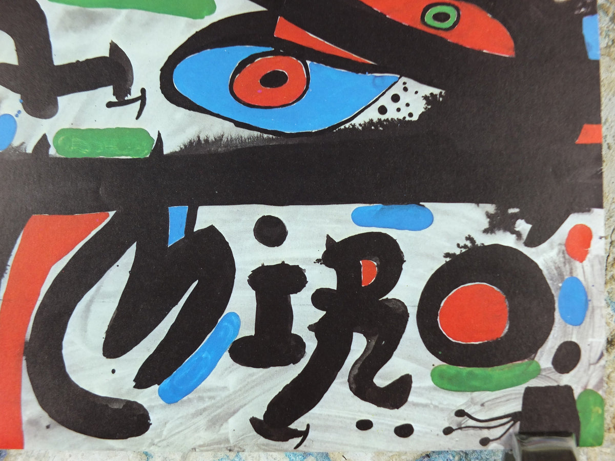 1971 Joan Miro Poster, Red and Black Eyes, Knokke Casino, Dada Surrealism, modern art, gallery exhibition, wall art decor